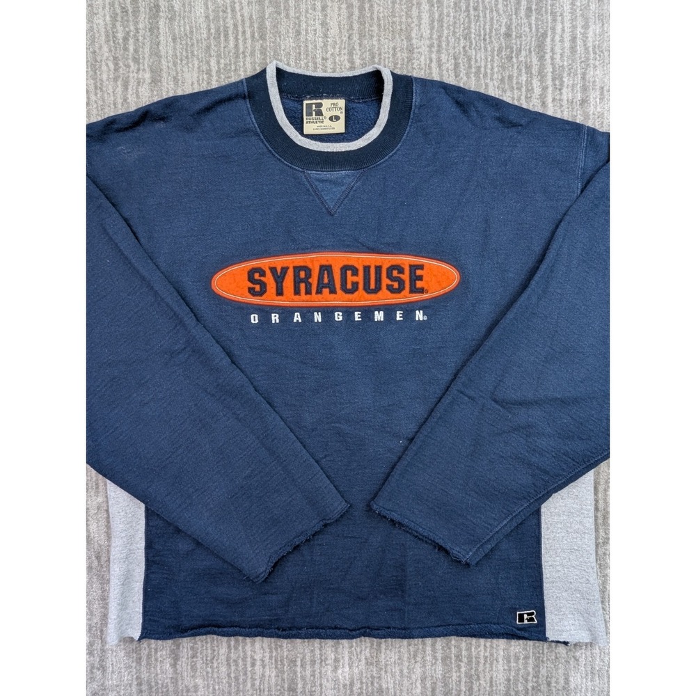 Vintage Syracuse Orangemen Pullover Sweatshirt Men's Large Crewneck 90s Russell